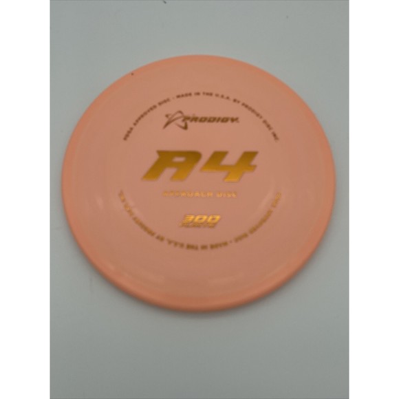 New Prodigy 300 Series A4 Approach Disc Golf Disc Peach With Gold Foil Stamp - Picture 1 of 5